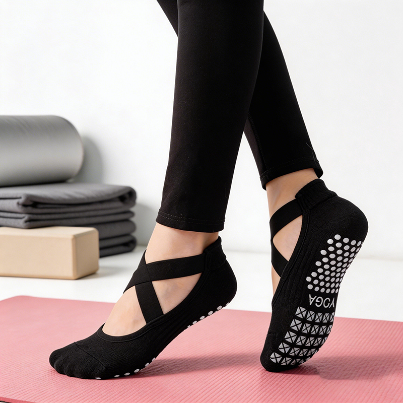 Grip Sock Yoga - Dames antislip yogasokken siliconen binnenkatoenen bandage