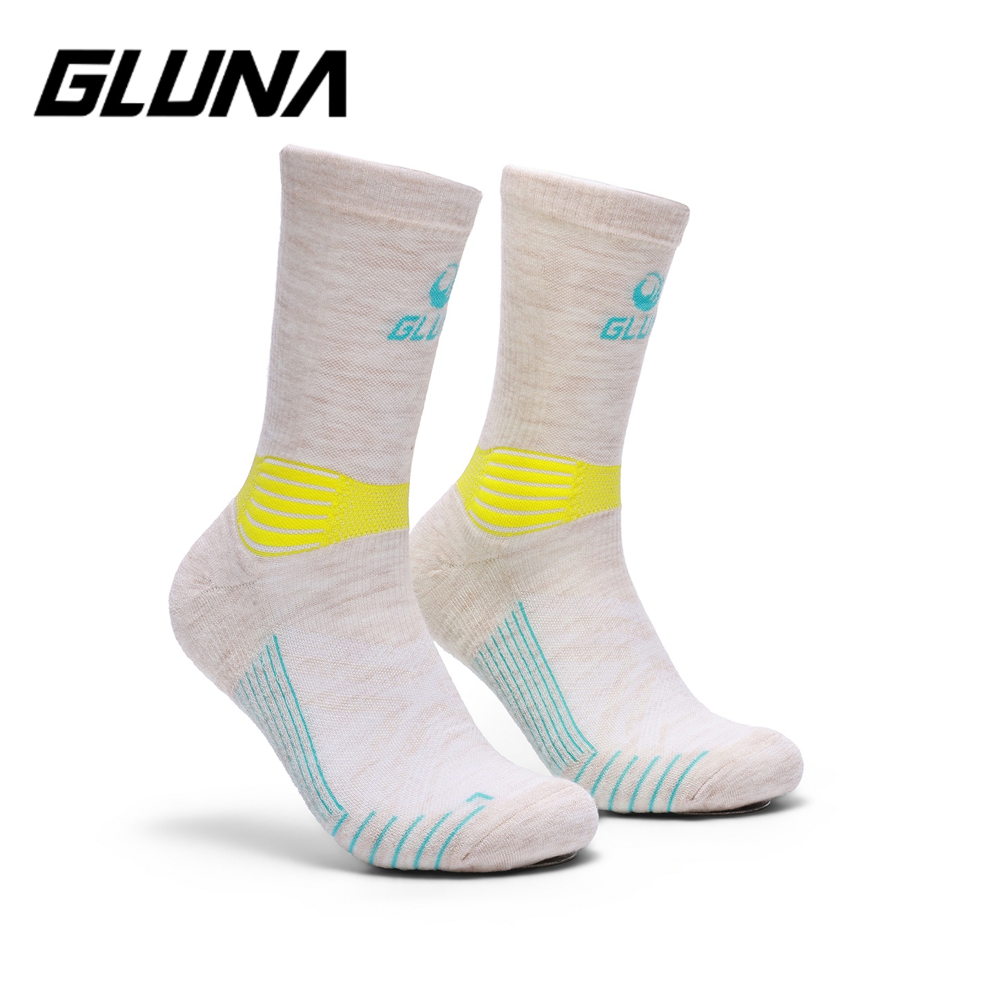 Wool Hiking Sock - GLUNA Sportsokken voor wandelen en hardlopen,