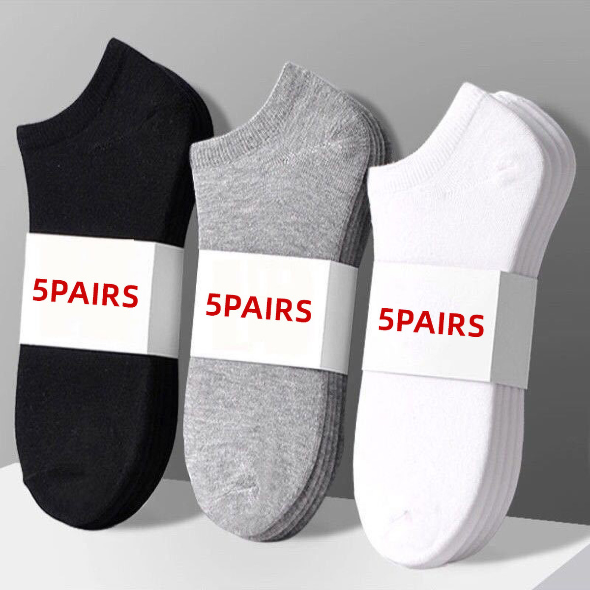 5 paar unisex casual effen kle - Ankle Sock Low Cut recensie en prijs