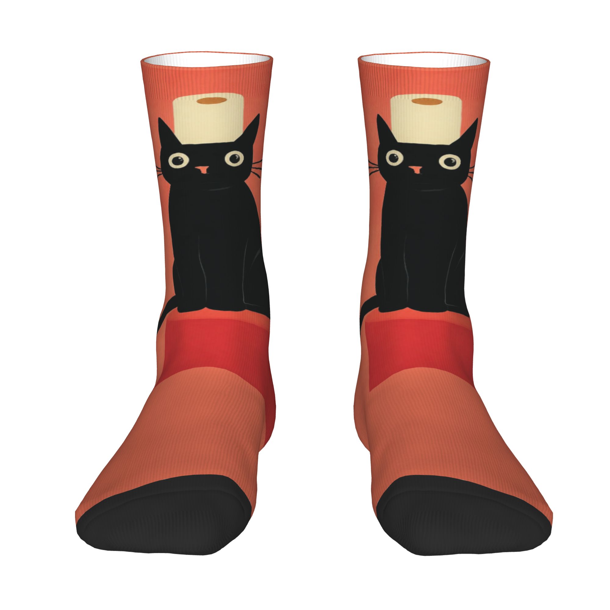 Aangepaste zwarte kat met toil - Dress Sock Men recensie en prijs