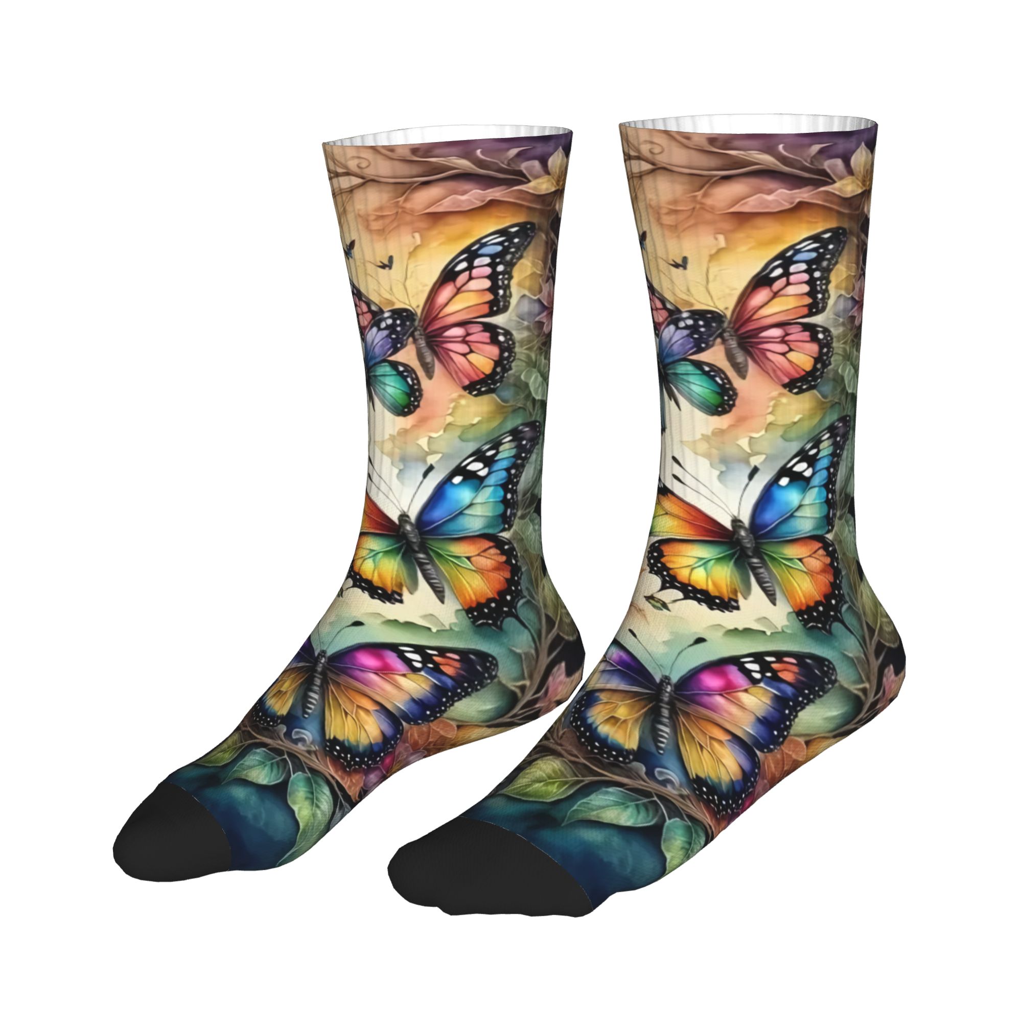 Kleurrijke vlinders en bloemen - Dress Sock Men recensie en prijs