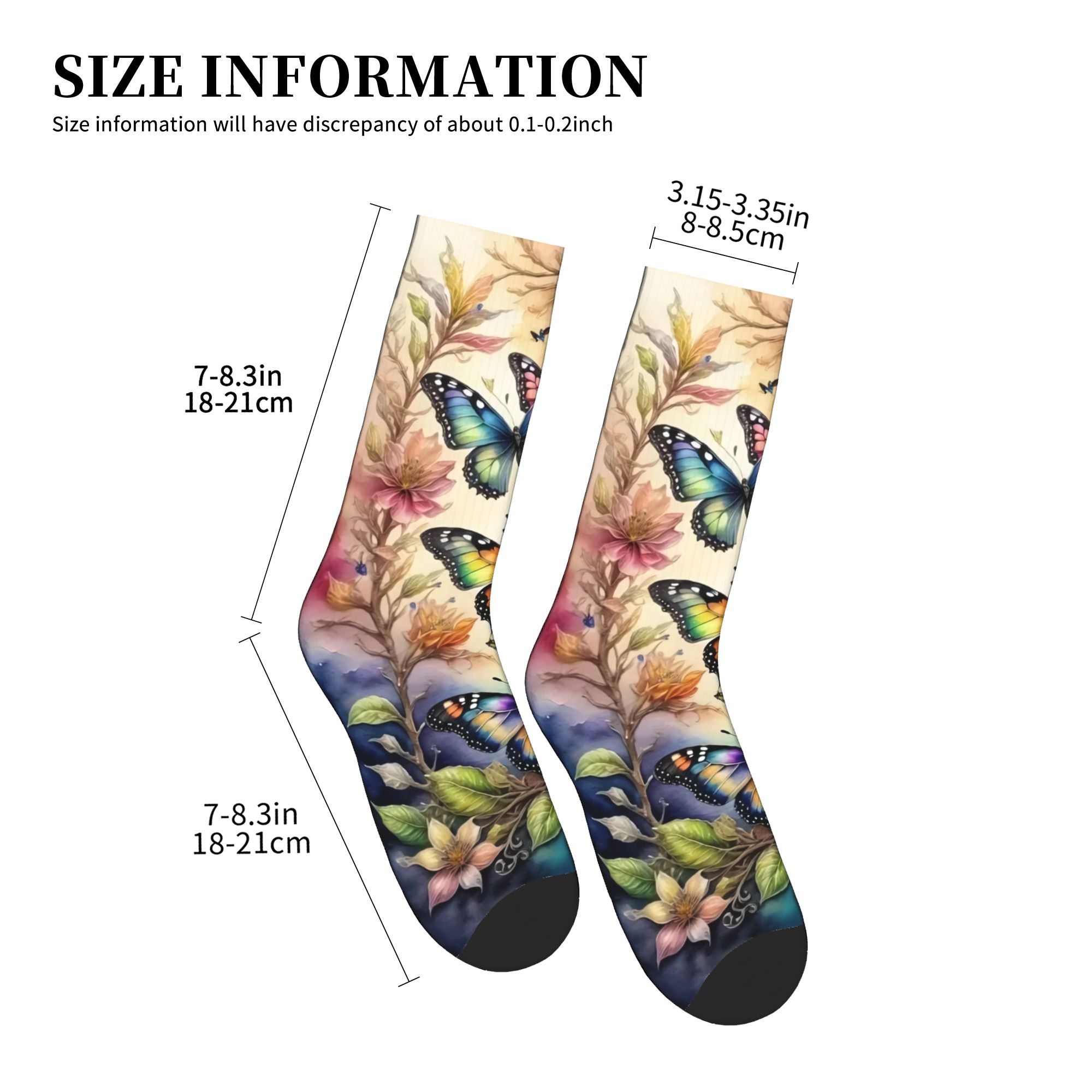 Kleurrijke vlinders en bloemen - Dress Sock Men recensie en prijs